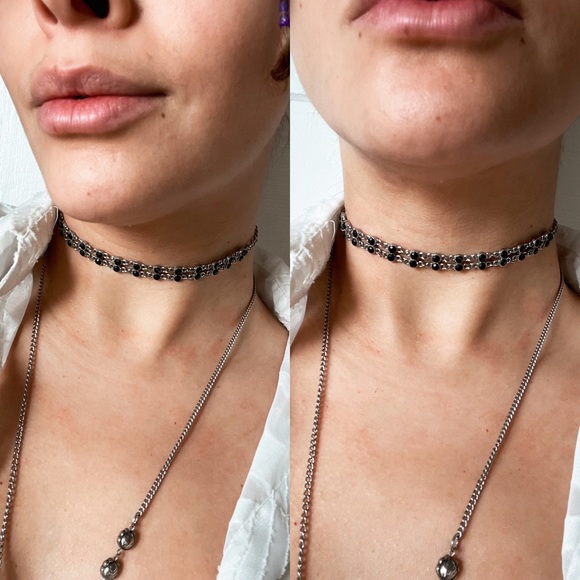Jewelry - Black Jeweled Chain Choker